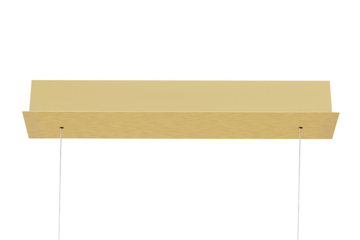 ZÁVESNÉ LED SVIETIDLO, 115/7,5/150 cm  - mosadzná, Design, kov (115/7,5/150cm) - Dieter Knoll