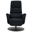 RELAXSESSEL in Leder Dunkelblau  - Schwarz/Dunkelblau, Design, Leder/Metall (76/108/86cm) - Dieter Knoll