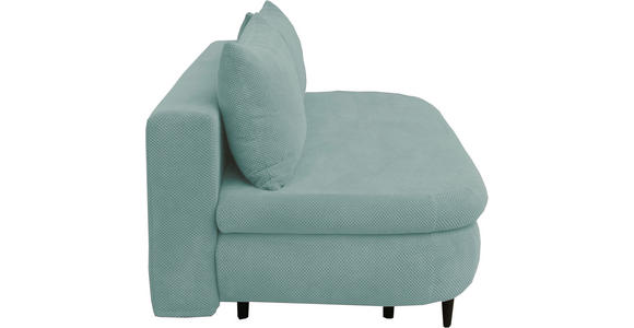 SCHLAFSOFA in Webstoff, Plüsch Mintgrün  - Schwarz/Mintgrün, Design, Textil (213/89/105cm) - Novel