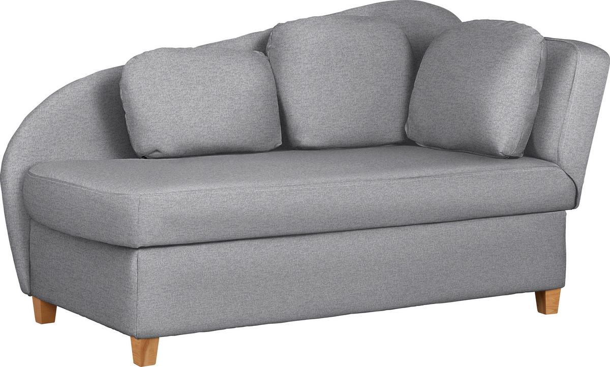 LIEGE in Flachgewebe Grau  - Grau, LIFESTYLE, Holz/Textil (180/97/85cm) - Novel