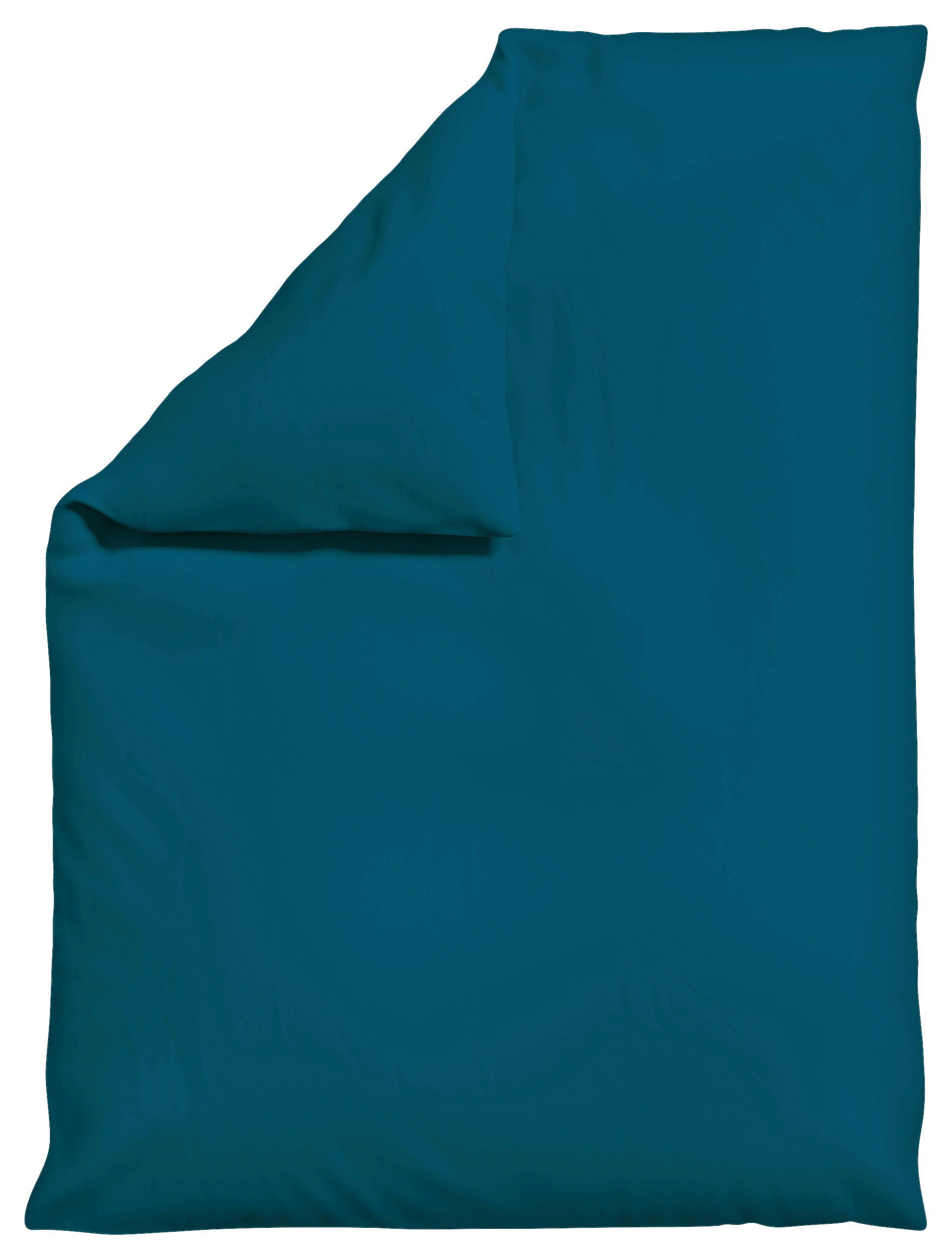 Schlafgut Bettdeckenbezug Woven Satin Petrol 155x220 cm