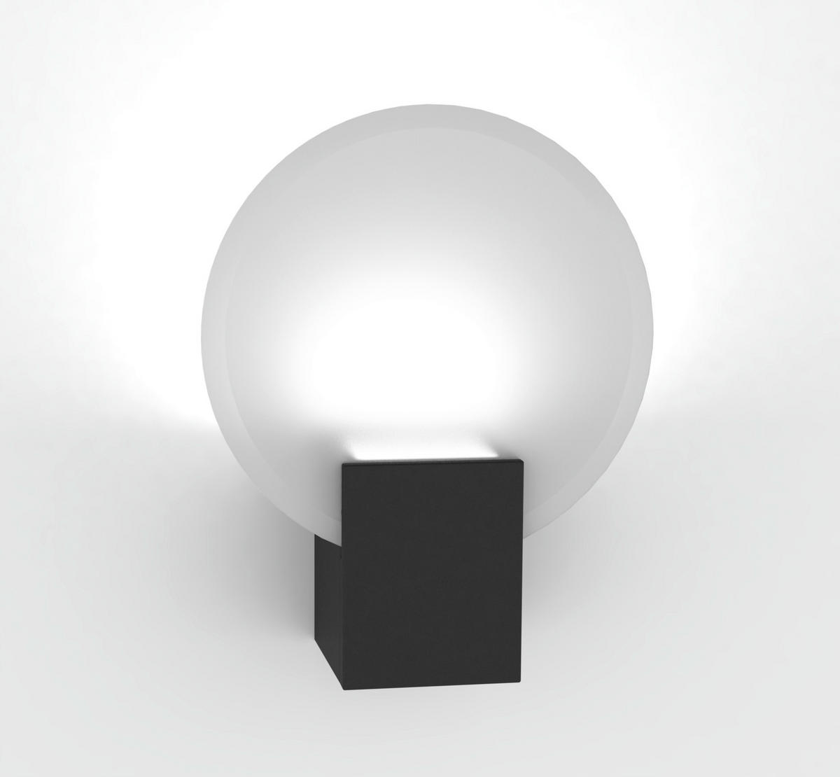 WANDLEUCHTE Hester 20/25,5 cm   - Schwarz, Design, Glas/Metall (20/25,5cm) - Nordlux