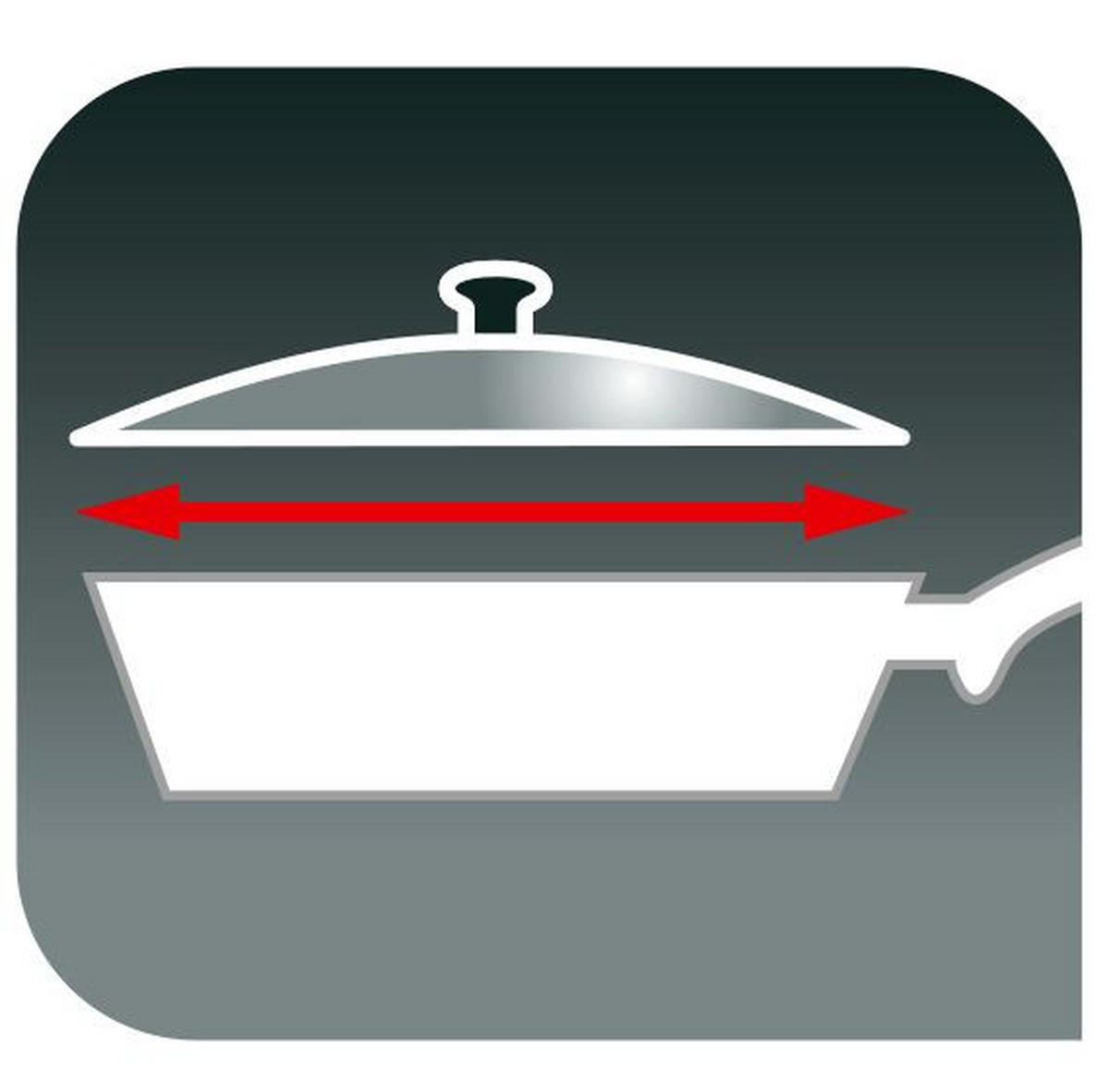 TOPFDECKEL  28 cm  - KONVENTIONELL, Glas/Metall (28cm) - Tefal