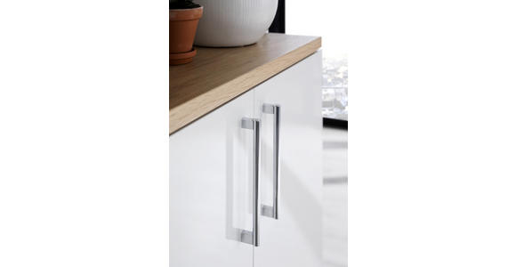 GARDEROBE 3-teilig in 222/201/35 cm - Eichefarben/Weiß, Design, Glas/Holz (222/201/35cm) - Moderano