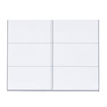 SCHWEBETÜRENSCHRANK  in Weiß  - Alufarben/Weiß, Design, Holzwerkstoff/Metall (270/210/61cm) - Carryhome