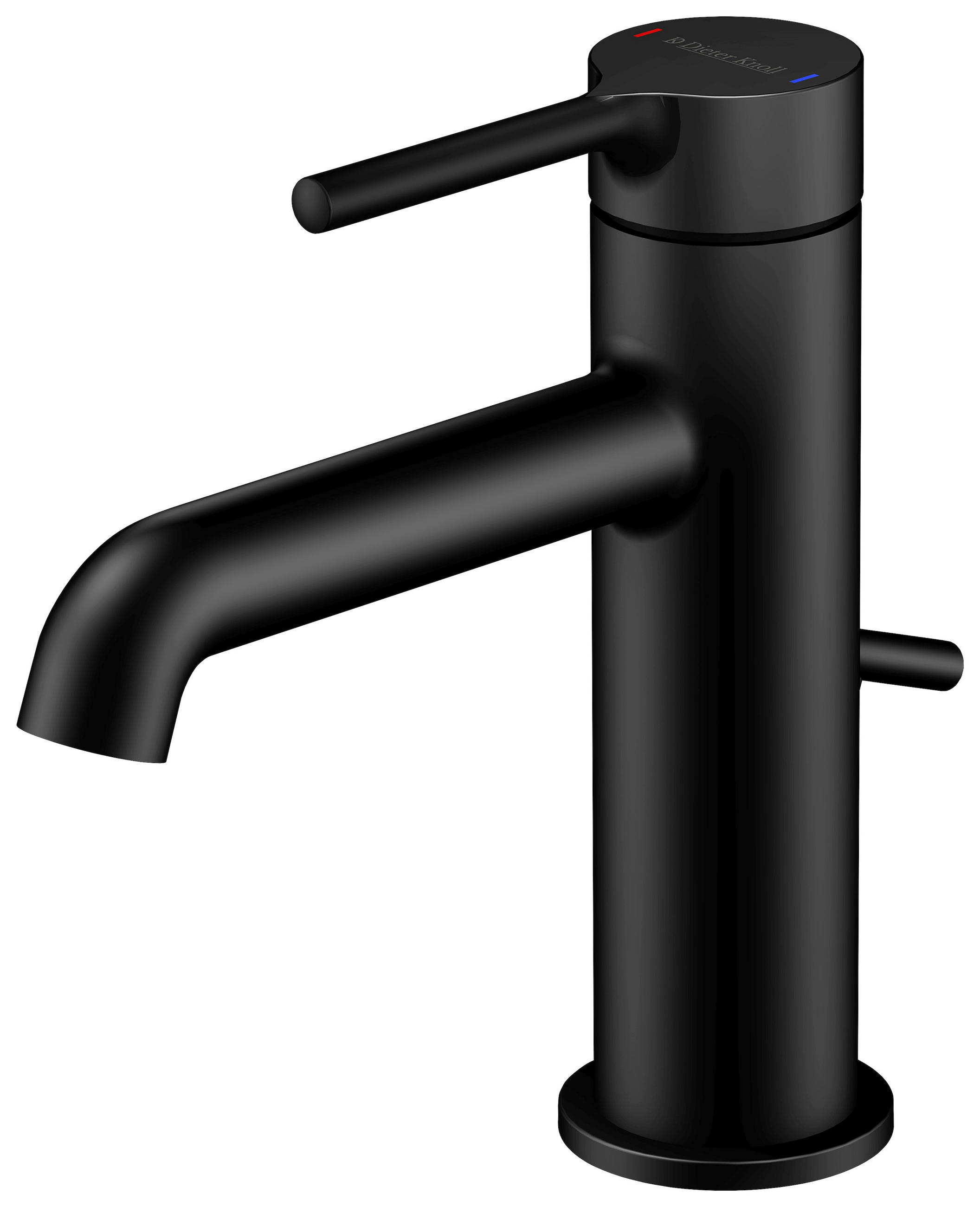 WASCHTISCHARMATUR 104 1000 S  - Schwarz, MODERN, Metall (3,9/16,3/14,8cm) - Dieter Knoll