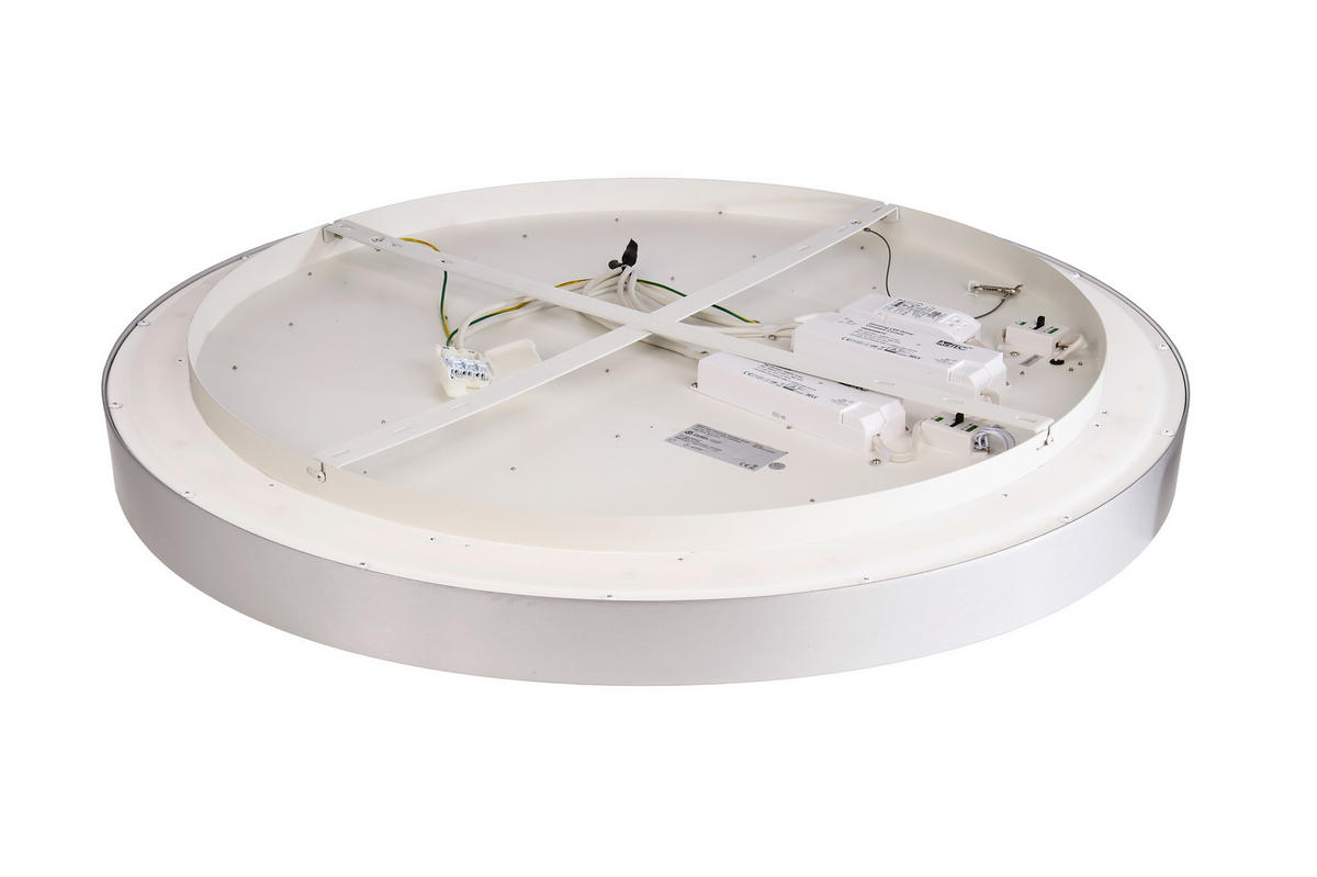 LED-DECKENLEUCHTE Menkar 80/80/9 cm   - Alufarben, KONVENTIONELL, Metall (80/80/9cm)