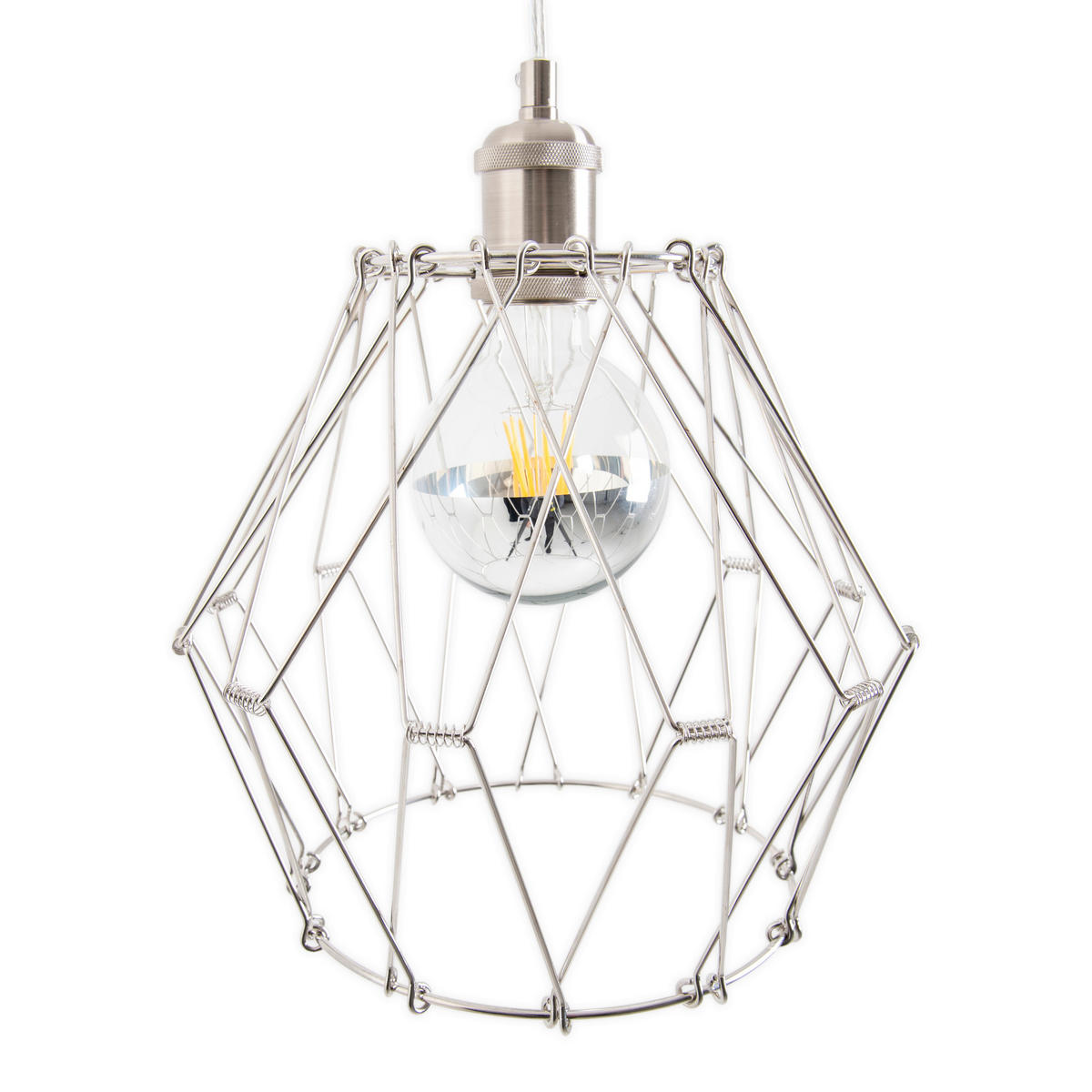 HÄNGELEUCHTE Fyn 40/100 cm   - Silberfarben, Design, Metall (40/100cm) - Näve