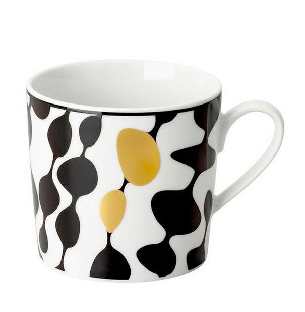 ŠALICA   380 ml   Home Monochrome   - bijela/zlatne boje, Basics, keramika (11.90/9/8.4cm) - Rosenthal