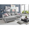 ECKSOFA in Flachgewebe Silberfarben  - Silberfarben, Konventionell, Textil/Metall (176/301cm) - Sit & More