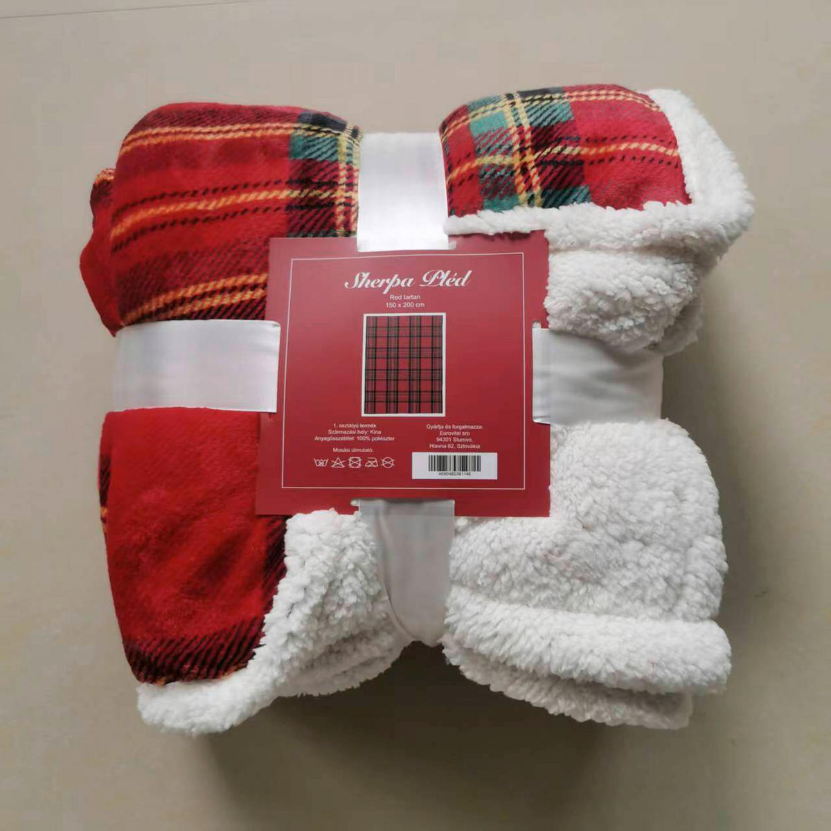 TAKARÓ 150/200 cm  - piros/fehér, Basics, textil (150/200cm)
