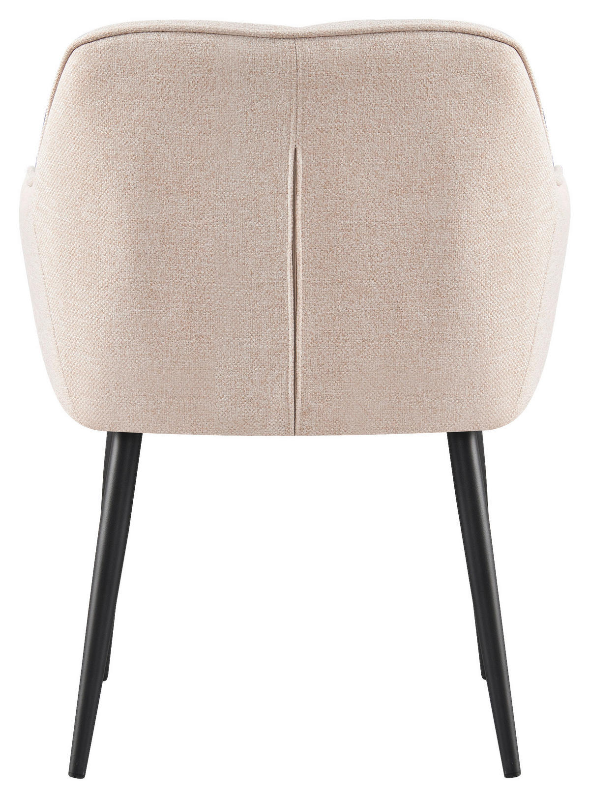 ARMLEHNSTUHL  in Eisen Webstoff  - Beige/Schwarz, Design, Textil/Metall (56/82/61,5cm) - Novel