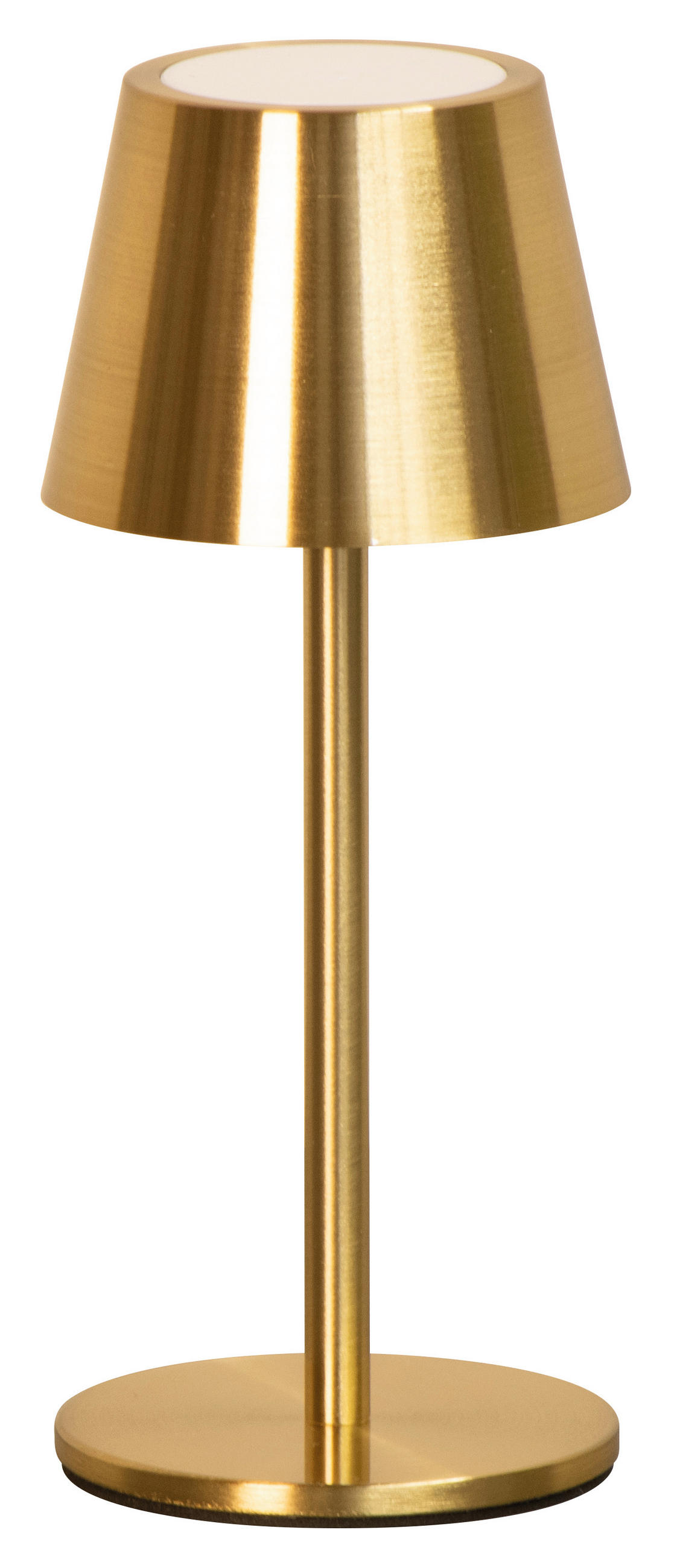 AKKU-TISCHLEUCHTE Salerno 8,5/20 cm  - Graubraun/Messingfarben, Design, Metall (8,5/20cm)