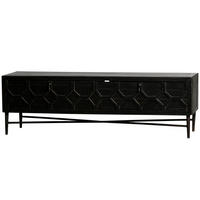 LOWBOARD Bequest  in 160/50/45 cm  - Schwarz, Design, Holz/Metall (160/50/45cm) - Livetastic