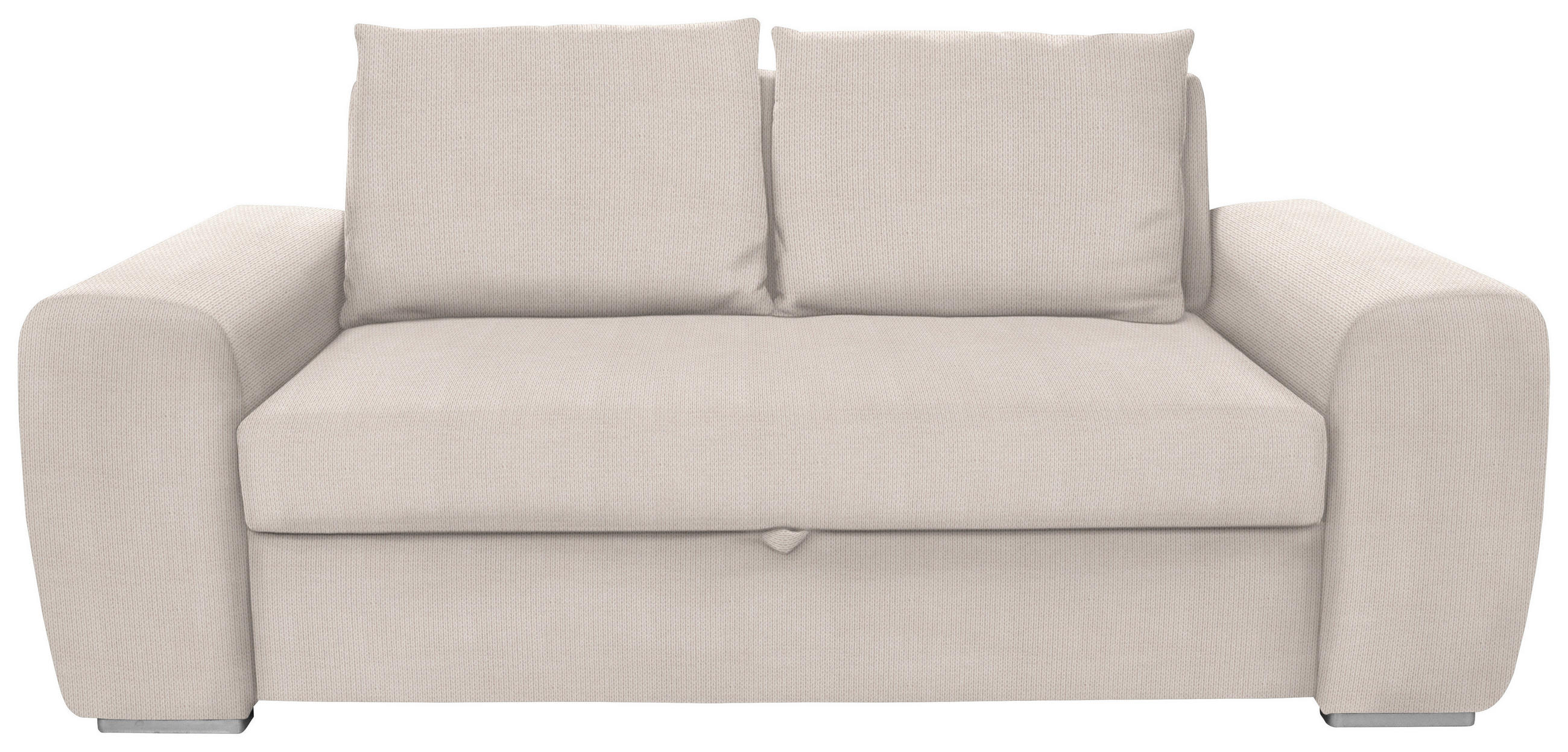 SCHLAFSOFA Beige Typenauswahl, Fussart wählbar, Lederauswahl, Stoffauswahl, Armteilvarianten  - Chromfarben/Beige, Design, Holz/Textil (199/92/97cm) - Livetastic