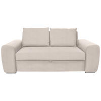 SCHLAFSOFA Beige Typenauswahl, Fussart wählbar, Lederauswahl, Stoffauswahl, Armteilvarianten  - Chromfarben/Beige, Design, Holz/Textil (199/92/97cm) - Livetastic