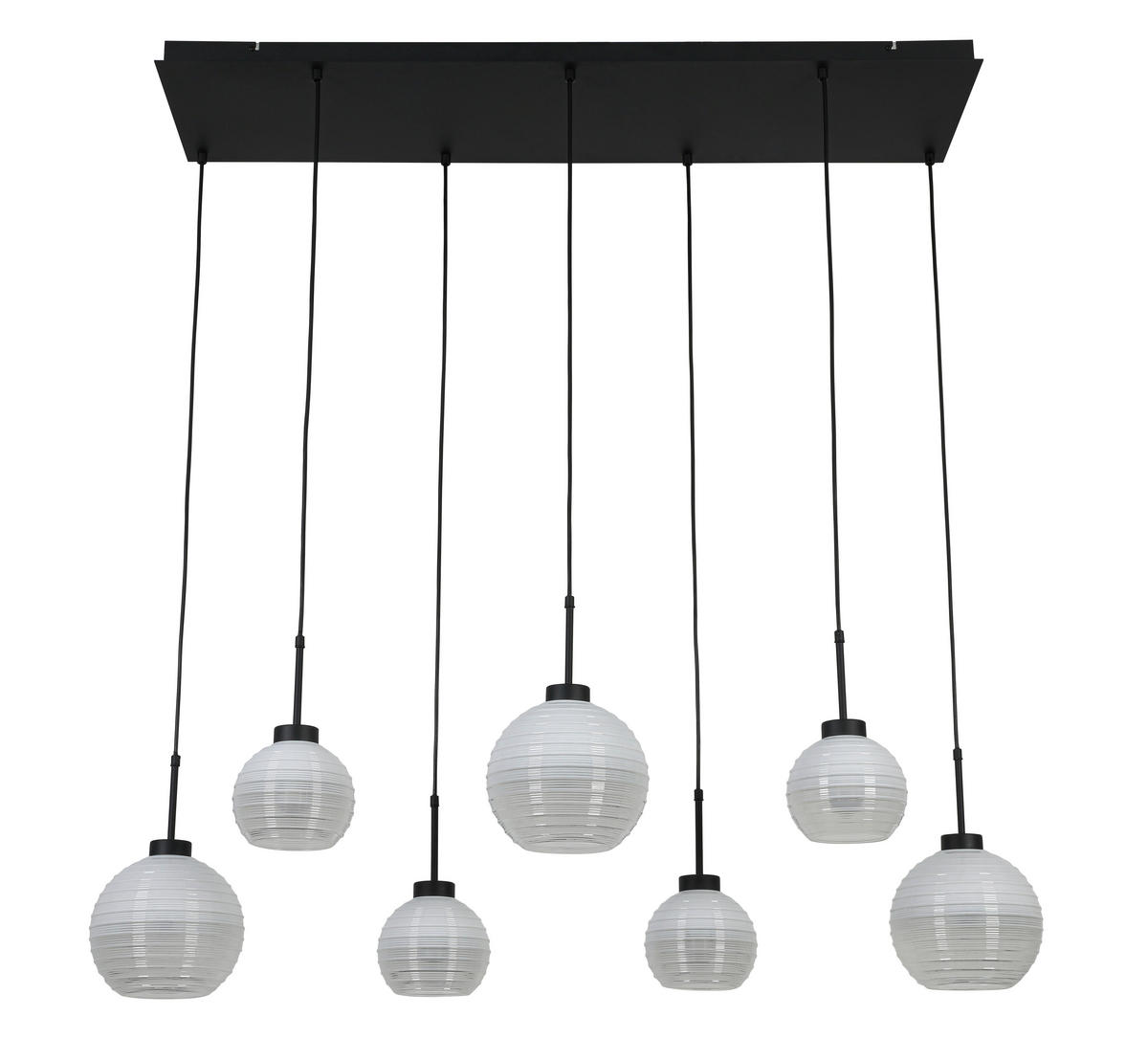 HÄNGELEUCHTE 110/31/120 cm  - Transparent/Schwarz, Trend, Glas/Kunststoff (110/31/120cm) - Collett's Monde