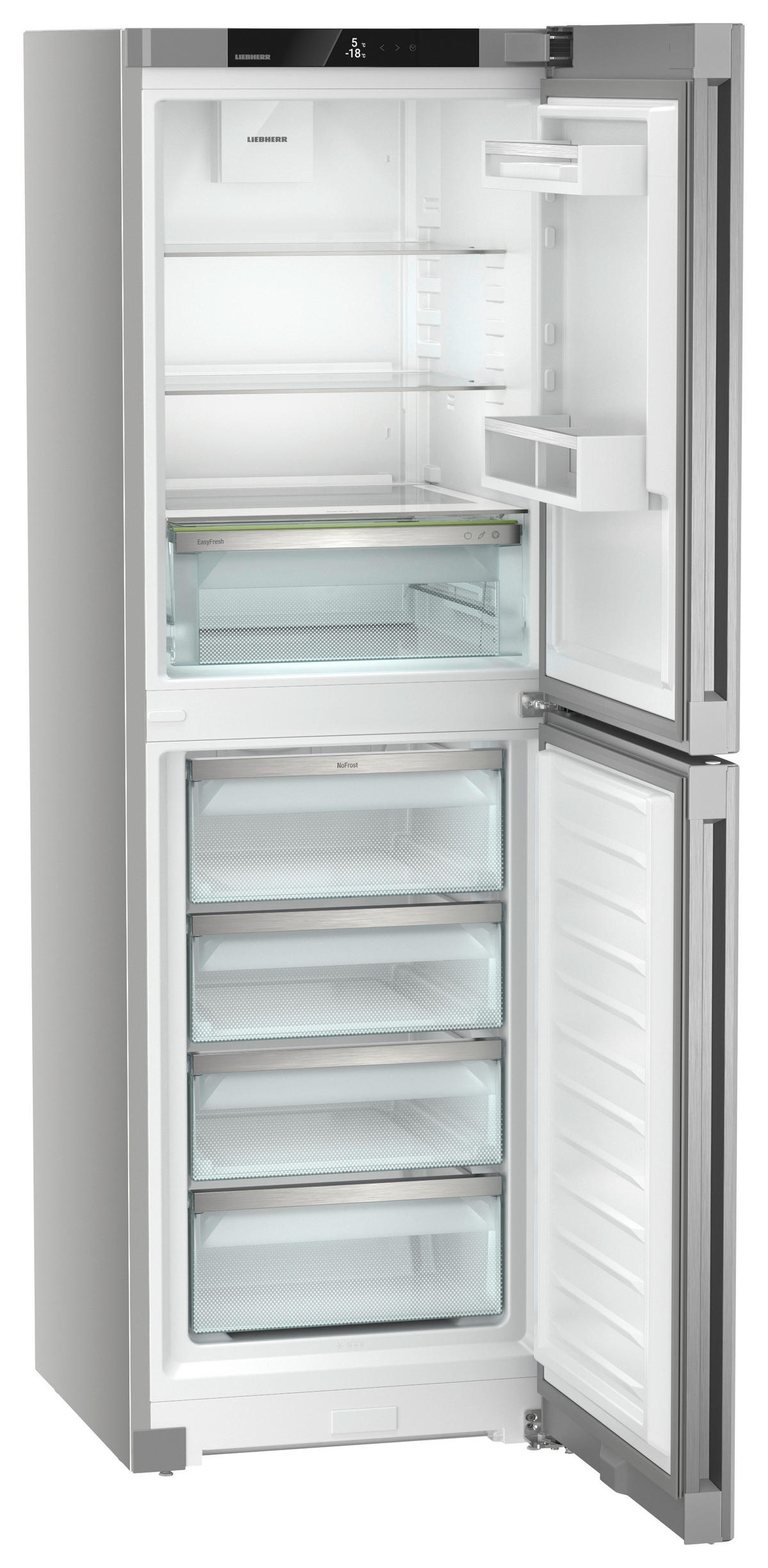 KÜHL-GEFRIER-KOMBINATION 59,7/185,5/67,5 cm CNSFD5204  - Edelstahlfarben, Basics, Glas/Kunststoff (59,7/185,5/67,5cm) - Liebherr