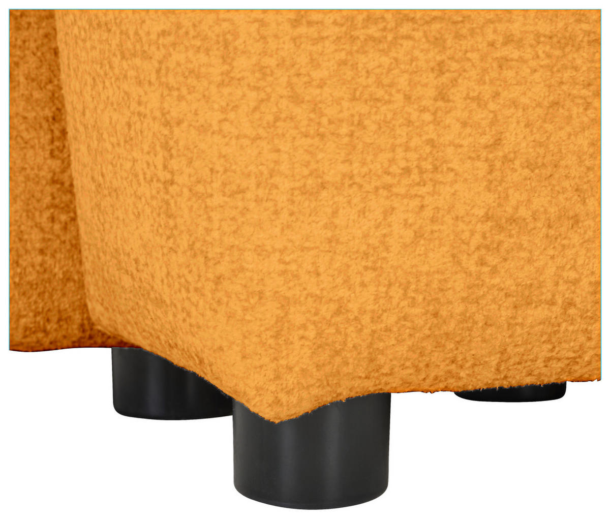 ECKSOFA Senfgelb Mikrofaser  - Senfgelb/Schwarz, KONVENTIONELL, Kunststoff/Textil (295/169cm) - Carryhome