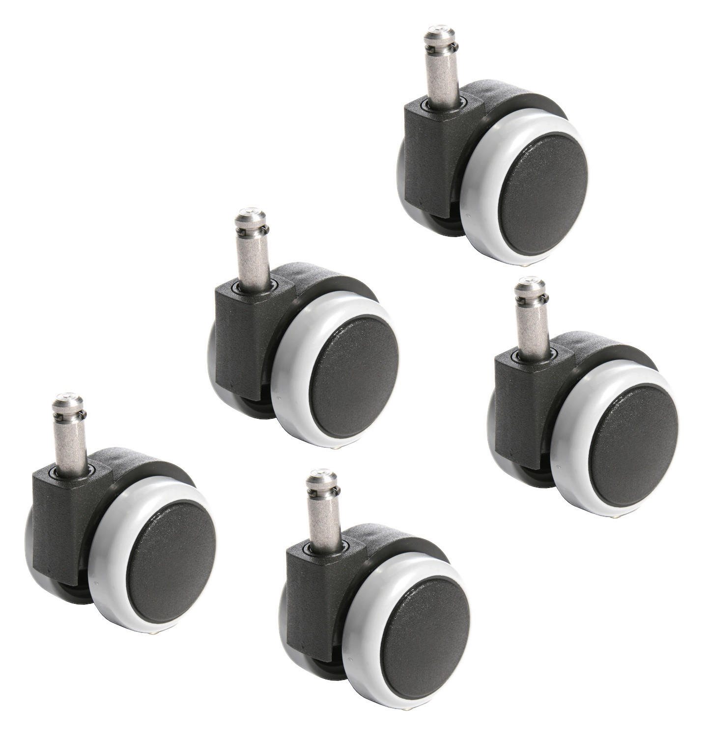 DREHSTUHLROLLE 5-teilig  - Schwarz, Basics, Kunststoff (4,5/8/5cm) - Topstar