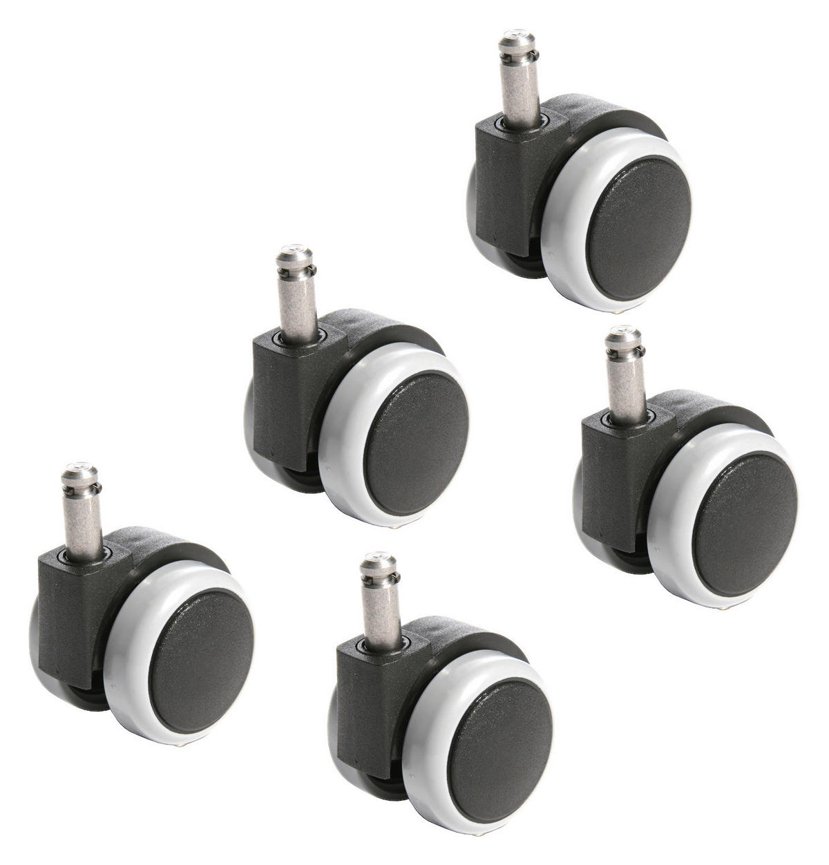 DREHSTUHLROLLE 5-teilig  - Schwarz, Basics, Kunststoff (4,5/8/5cm) - Topstar