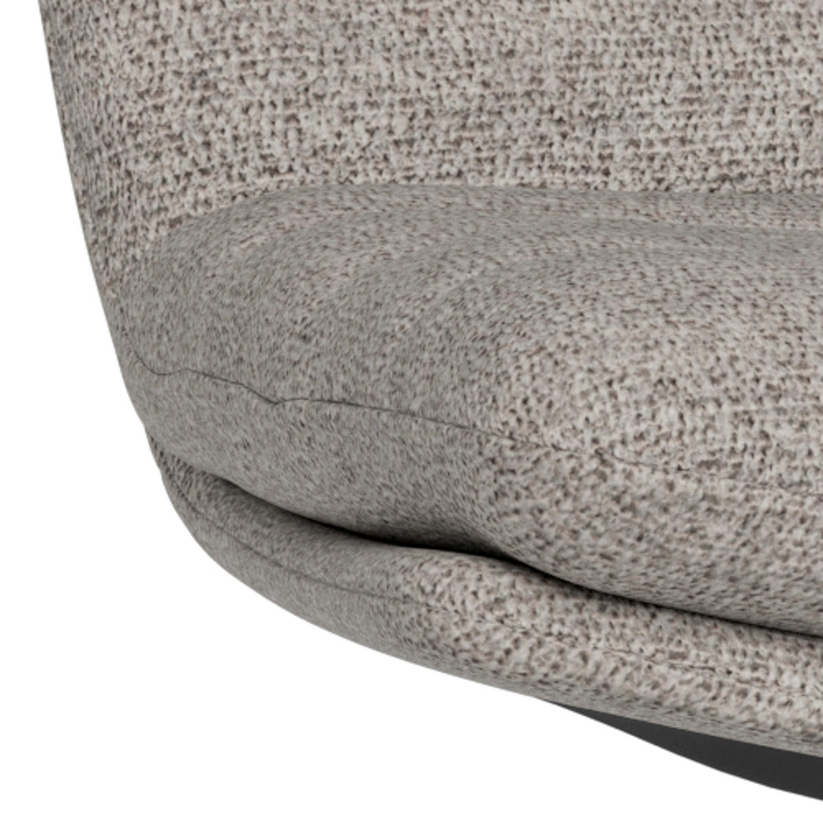 STUHL   Bouclé  - Hellgrau/Schwarz, MODERN, Textil/Metall (50,5/96,5/65cm) - MID.YOU