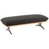 HOCKERBANK in Holz, Textil Anthrazit  - Anthrazit/Schwarz, Design, Holz/Textil (150/43/60cm) - Dieter Knoll