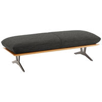 HOCKERBANK in Holz, Textil Anthrazit  - Anthrazit/Schwarz, Design, Holz/Textil (150/43/60cm) - Dieter Knoll