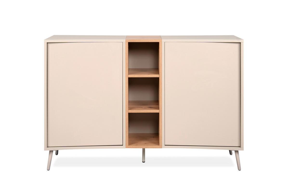 KOMMODE , 135/90/37,5 cm,  - Sandfarben/Eiche Artisan, Design, Holzwerkstoff/Kunststoff (135/90/37,5cm) - MID.YOU