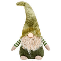 WICHTEL  - Hellbraun/Dunkelgrün, LIFESTYLE, Textil/Stein (23/46/14cm) - X-Mas
