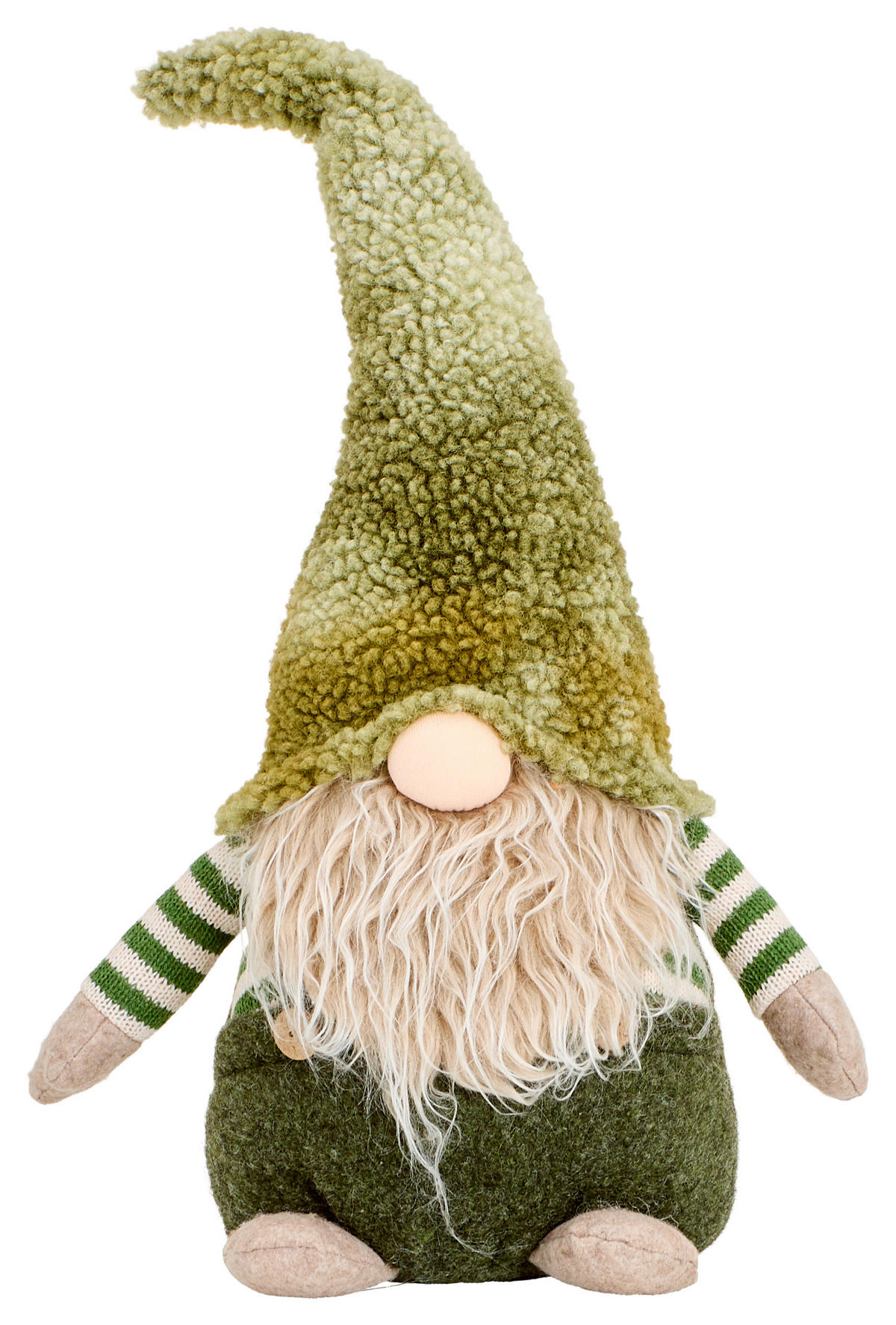WICHTEL  - Hellbraun/Dunkelgrün, LIFESTYLE, Textil/Stein (23/46/14cm) - X-Mas