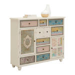 KOMMODE  in 126/108/36,5 cm  - Messingfarben/Multicolor, LIFESTYLE, Holz/Holzwerkstoff (126/108/36,5cm) - Landscape