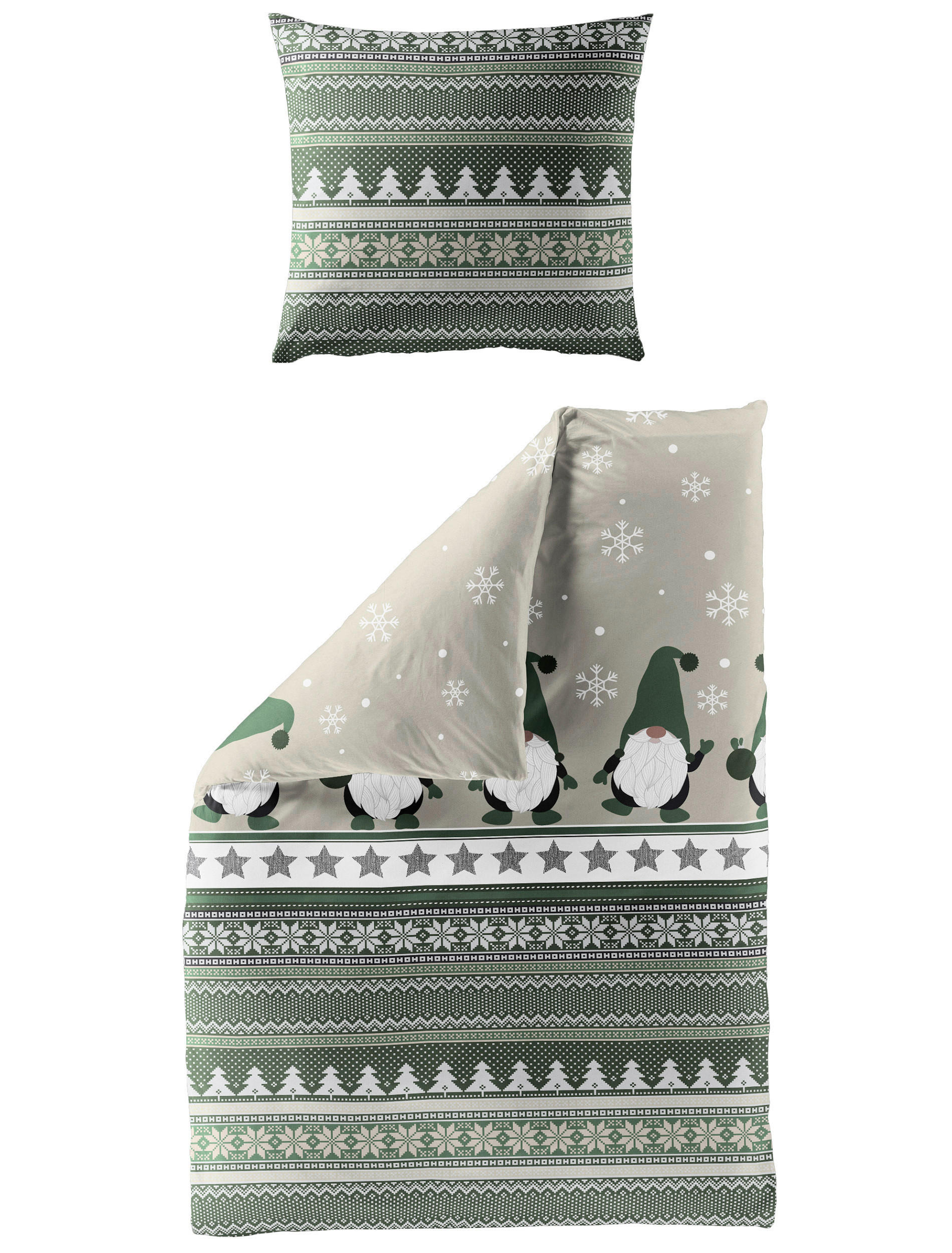 BETTWÄSCHE 2-teilig Makosatin 135/200 cm  - Naturfarben, Design, Textil (135/200cm) - Bierbaum