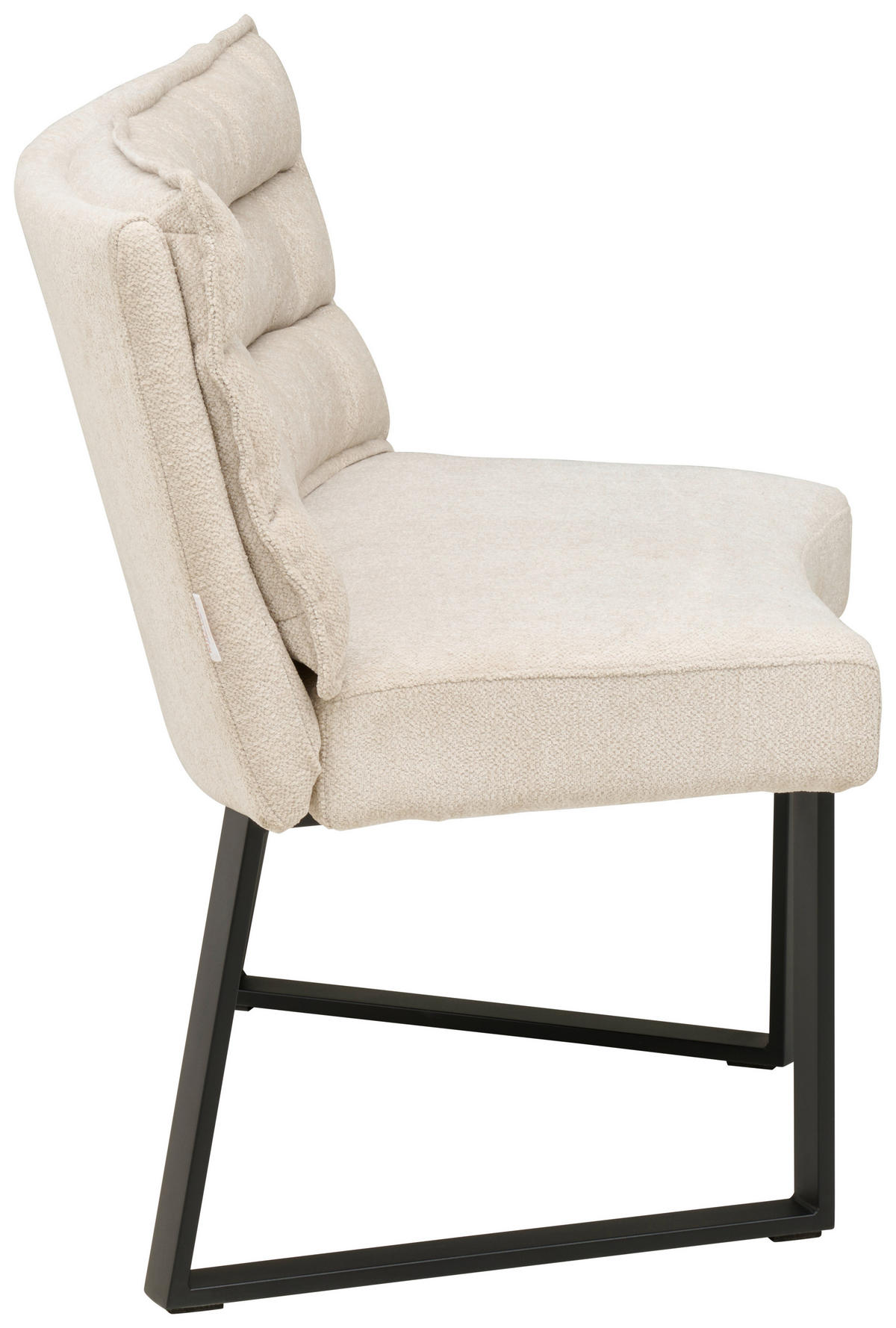 KLUPA  bež  metal, tekstil      - bež/crna, Moderno, metal/tekstil (108/82/60cm) - Livetastic