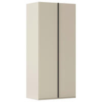 DREHTÜRENSCHRANK 101/223/61 cm,  in Champagner, 2-türig  - Champagner/Graphitfarben, Basics, Holzwerkstoff/Metall (101/223/61cm) - Novel