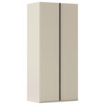 DREHTÜRENSCHRANK 101/223/61 cm,  in Champagner, 2-türig  - Champagner/Graphitfarben, Basics, Holzwerkstoff/Metall (101/223/61cm) - Novel