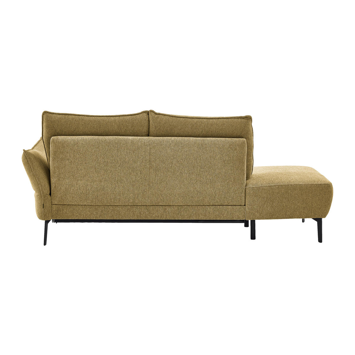 RÉCAMIERE Chenille Senfgelb  - Senfgelb/Schwarz, Konventionell, Textil/Metall (206/90/92cm) - Elegando