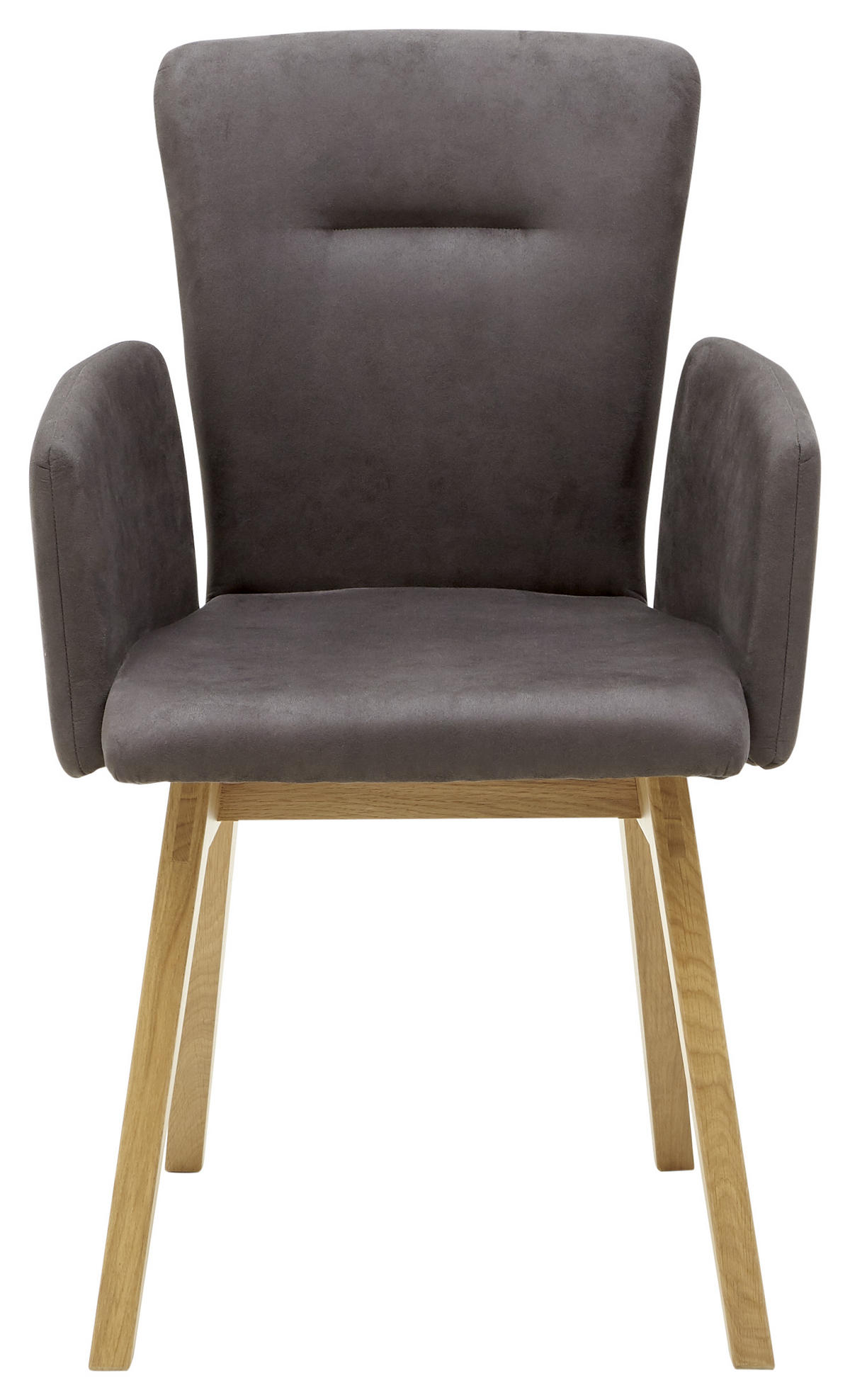 ARMLEHNSTUHL  in Mikrofaser  - Eichefarben/Anthrazit, KONVENTIONELL, Holz/Textil (57/91/66cm) - Dieter Knoll