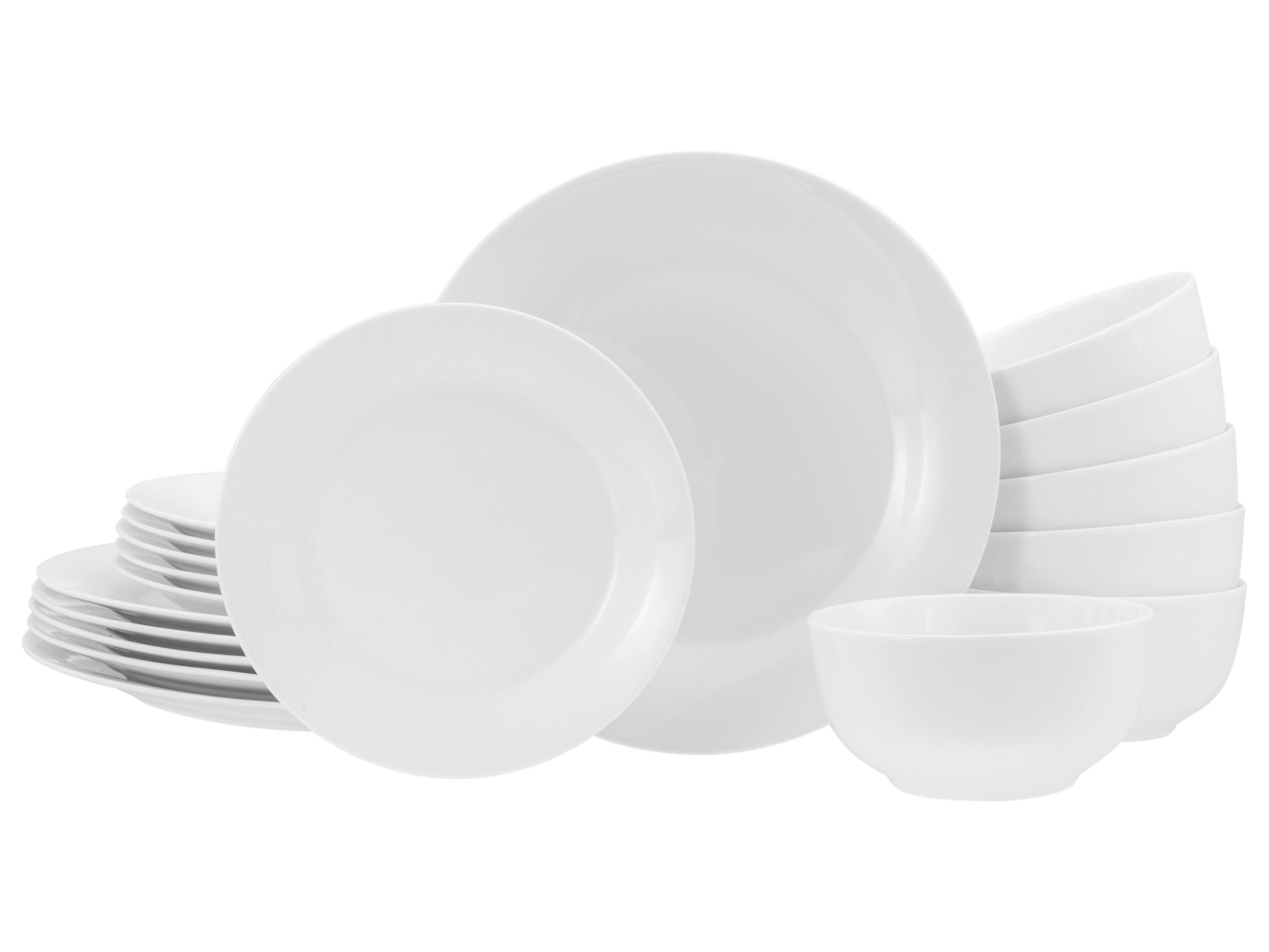 TAFELSERVICE Weiß Base weiß 12-teilig  - Weiß, Basics, Keramik - Creatable