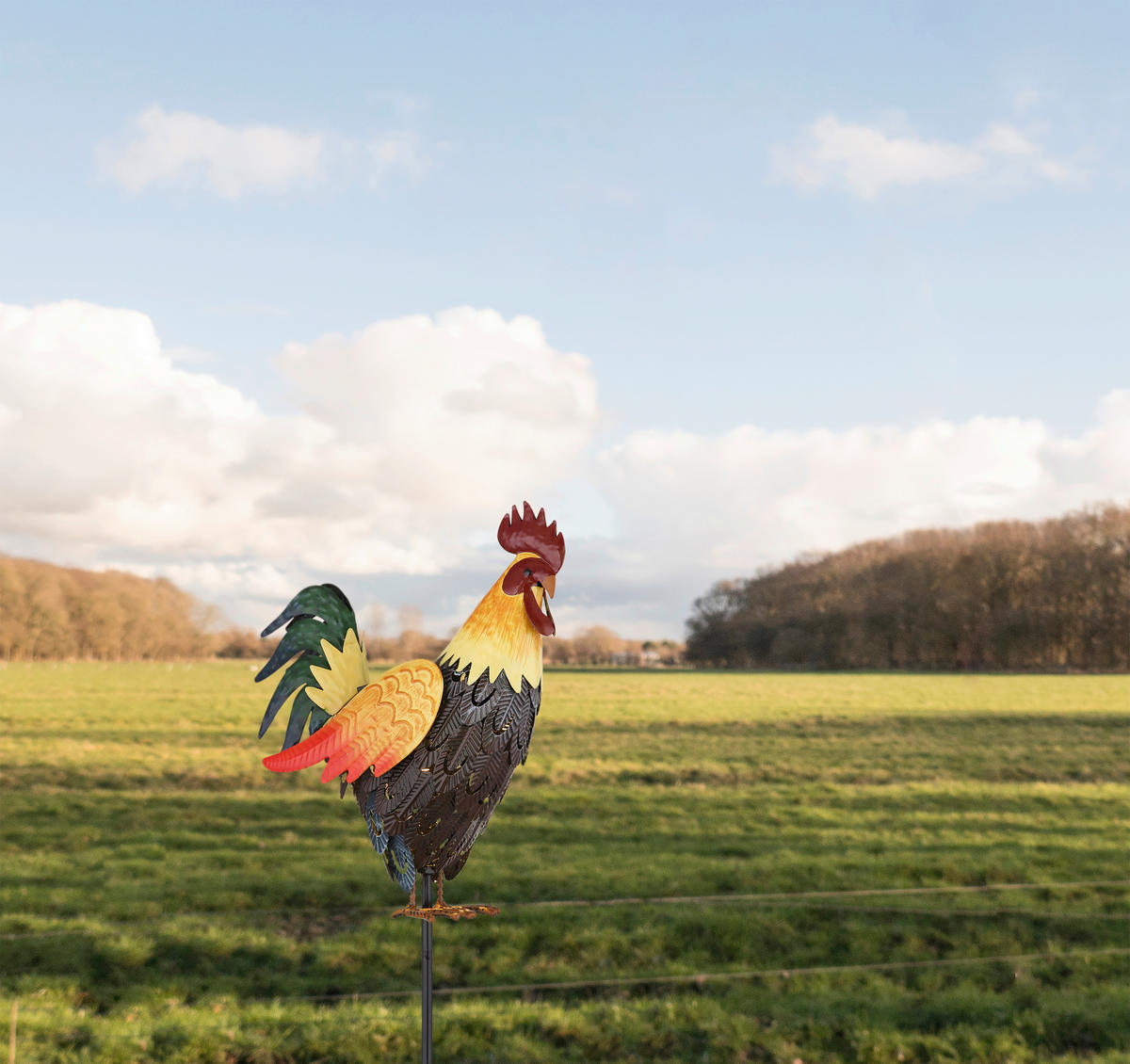 SOLARLEUCHTE SOLAR 28,5/13/100 cm   - Gelb/Schwarz, Design, Metall (28,5/13/100cm) - Globo