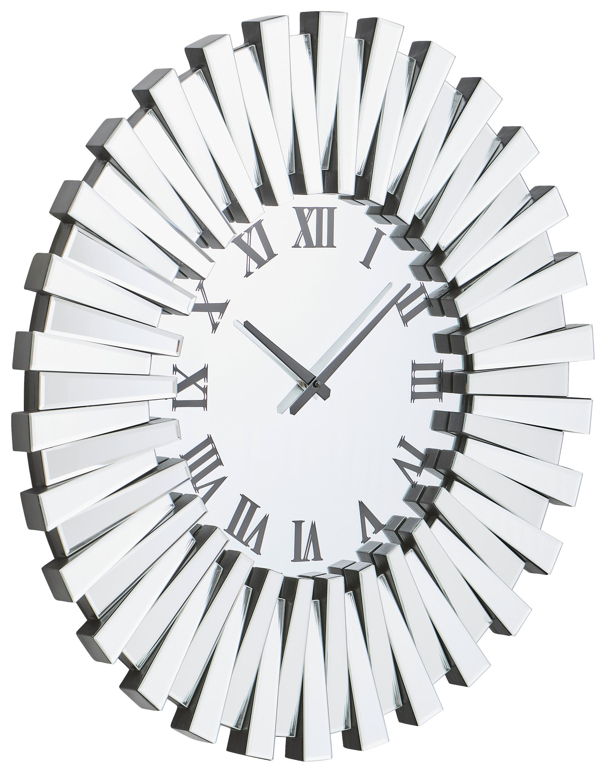 WANDUHR  Klar  - Klar, Design, Glas/Holzwerkstoff (80/80/2,4cm) - MID.YOU
