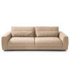 3-SITZER-SOFA in Webstoff Beige  - Beige/Schwarz, Design, Kunststoff/Textil (250/80/117cm) - home24