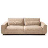 3-SITZER-SOFA Webstoff Beige  - Beige/Schwarz, Design, Kunststoff/Textil (250/80/117cm) - home24
