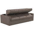 SCHLAFSOFA Bard in Echtleder Taupe  - Taupe/Schwarz, KONVENTIONELL, Leder/Kunststoff (206/81/96cm) - Novel