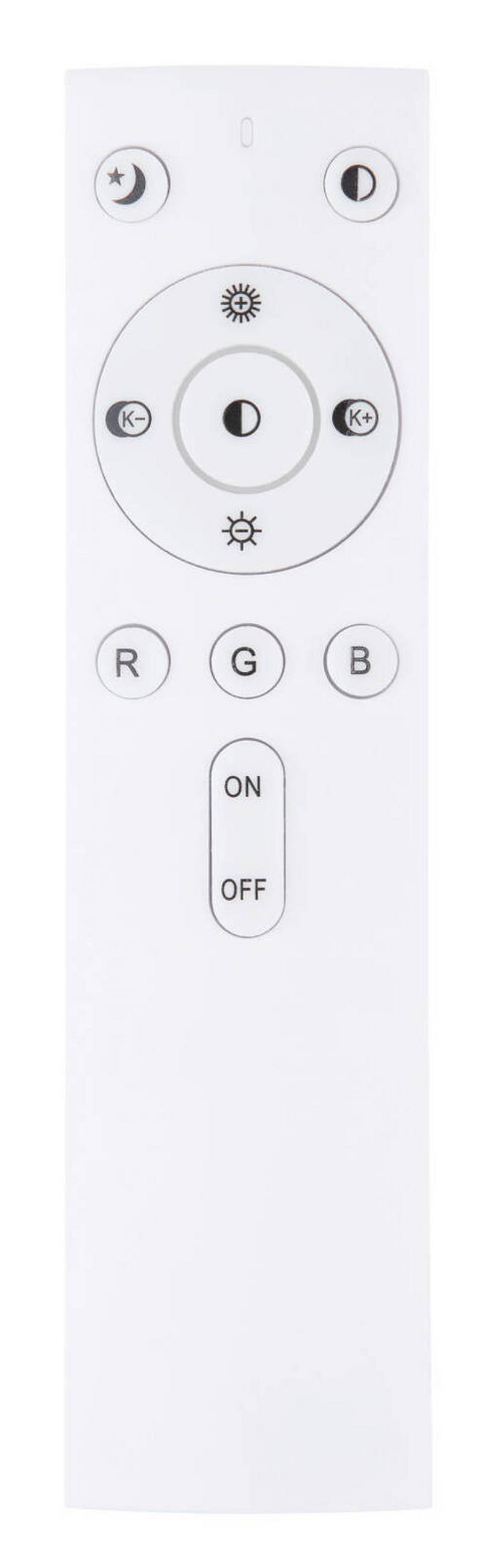 LED-DECKENLEUCHTE  38/7.5 cm    - Opal/Schwarz, Design, Kunststoff/Metall (38/7.5cm) - Globo