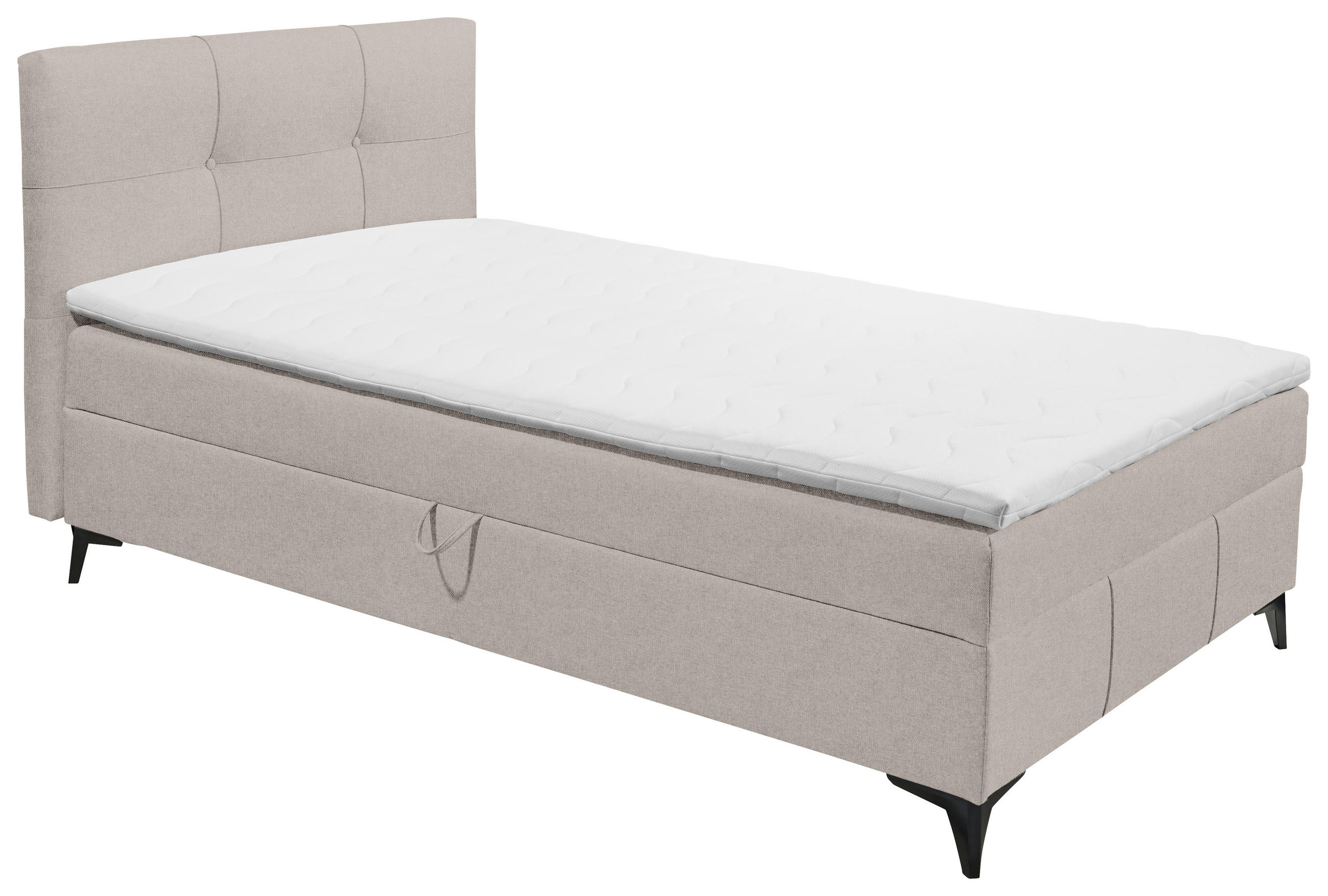 BOXBETT 120/200 cm,  in Beige,  - Beige, Basics, Holzwerkstoff/Textil (120/200cm) - Xora