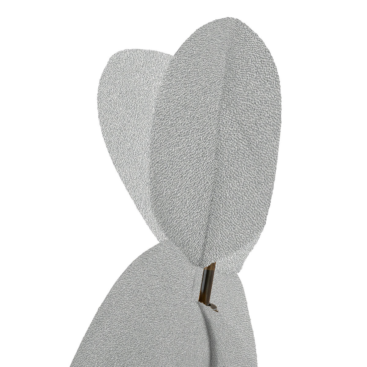 SESSEL in Flachgewebe, Bouclé Hellgrau  - Hellgrau/Schwarz, Design, Textil/Metall (71/103/91cm) - Koinor