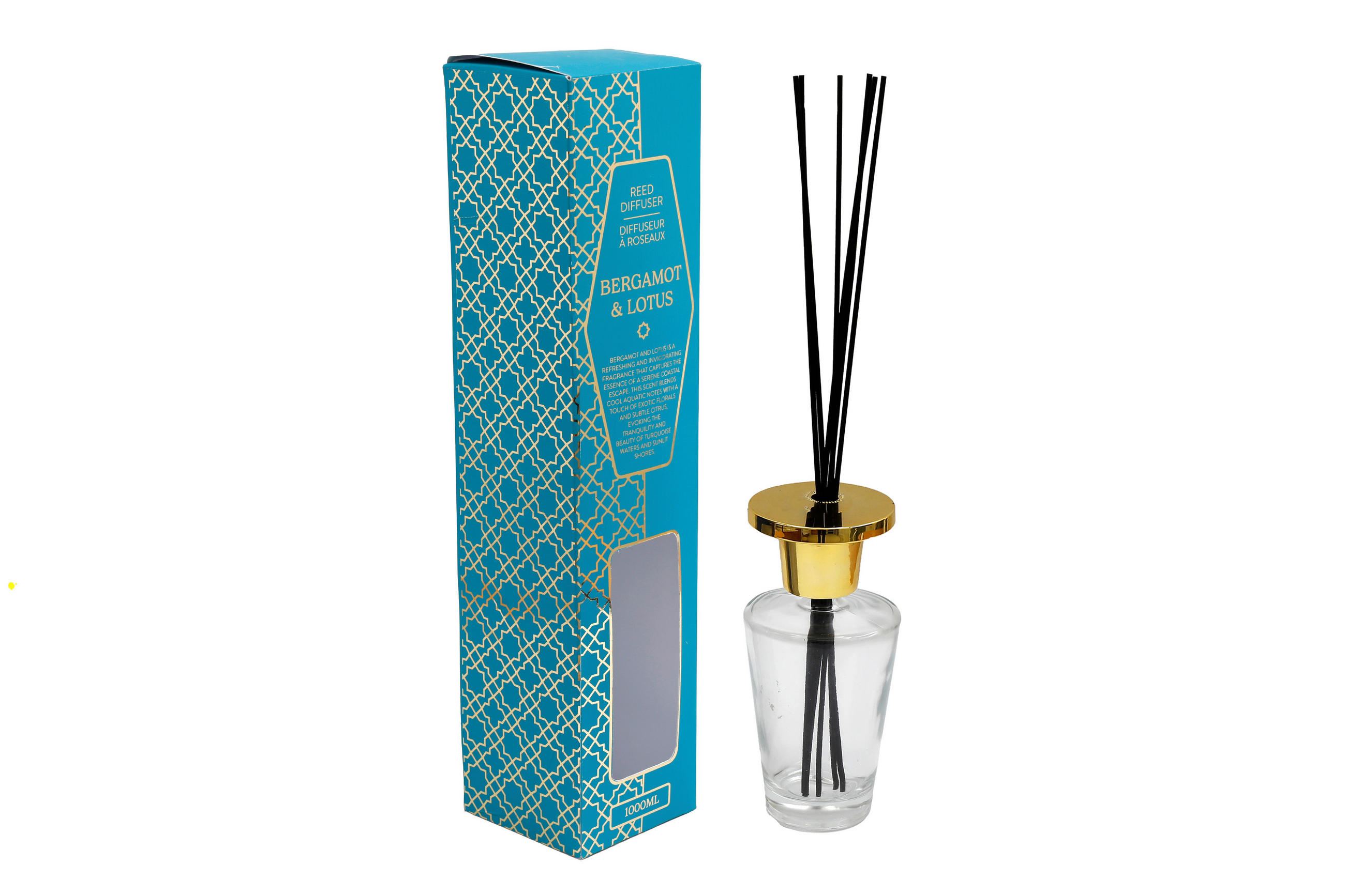 AROMATICKÉ TYČINKY  - světle modrá, Basics, sklo (12,5/55,7/12,5cm)