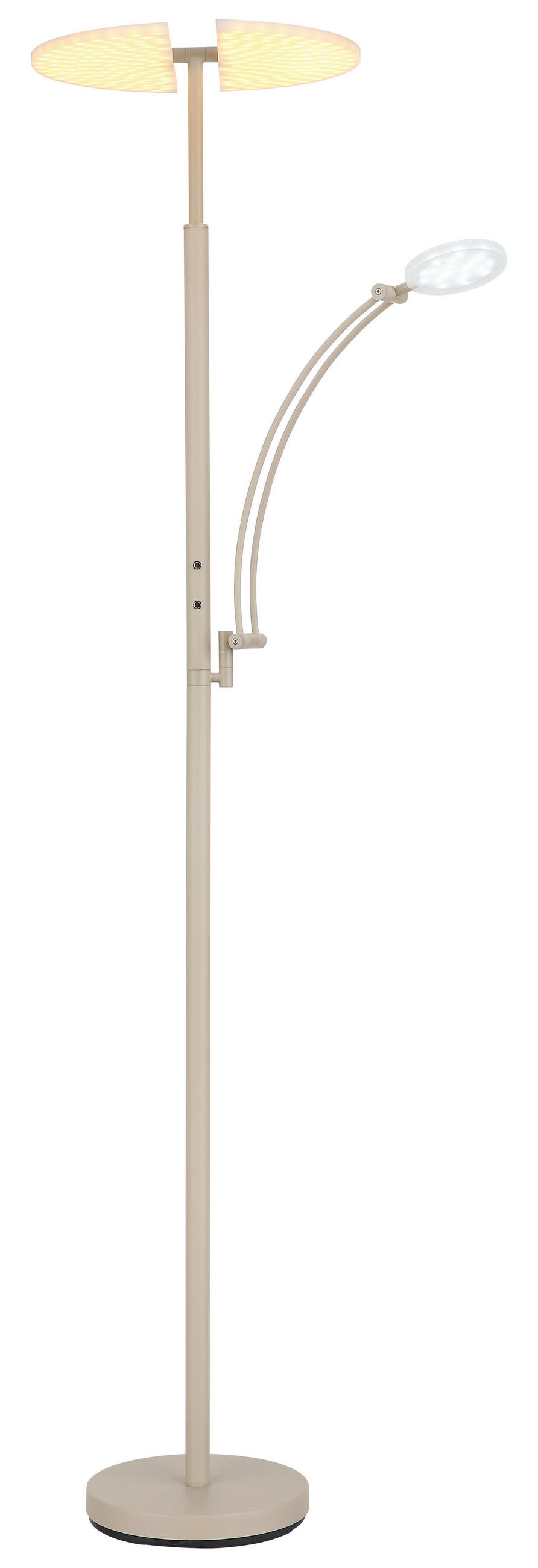 LED-DECKENFLUTER Tirana 80/40,5/183 cm  - Sandfarben/Klar, Design, Kunststoff/Metall (80/40,5/183cm)