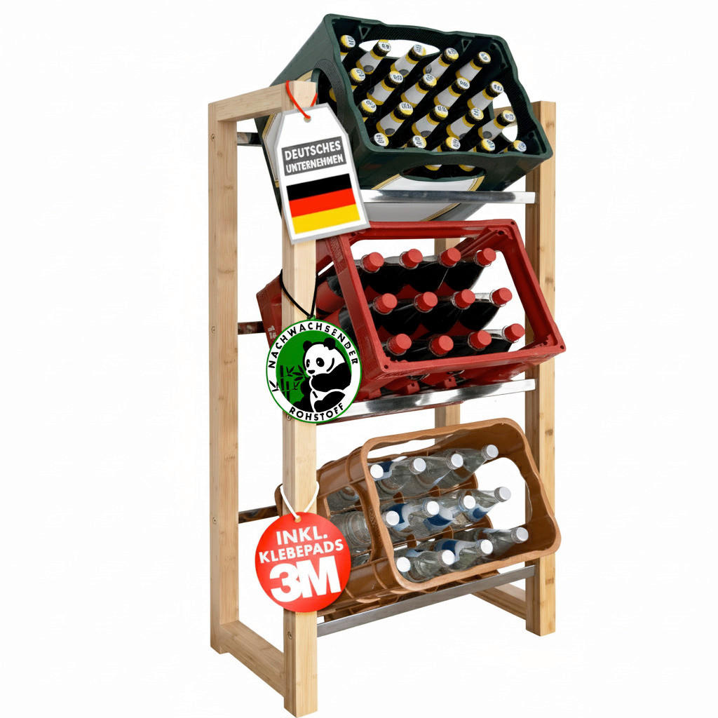 FLASCHENREGAL   - Beige, Basics, Holz (56/112/32cm) - Floordirekt